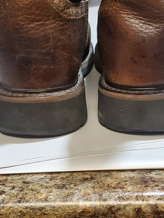 Justins Work Boot Steel Toe. 10.5 EE. Brown Leather. Western. Pull On main image 4